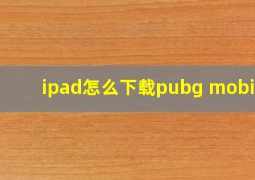 ipad怎么下载pubg mobile